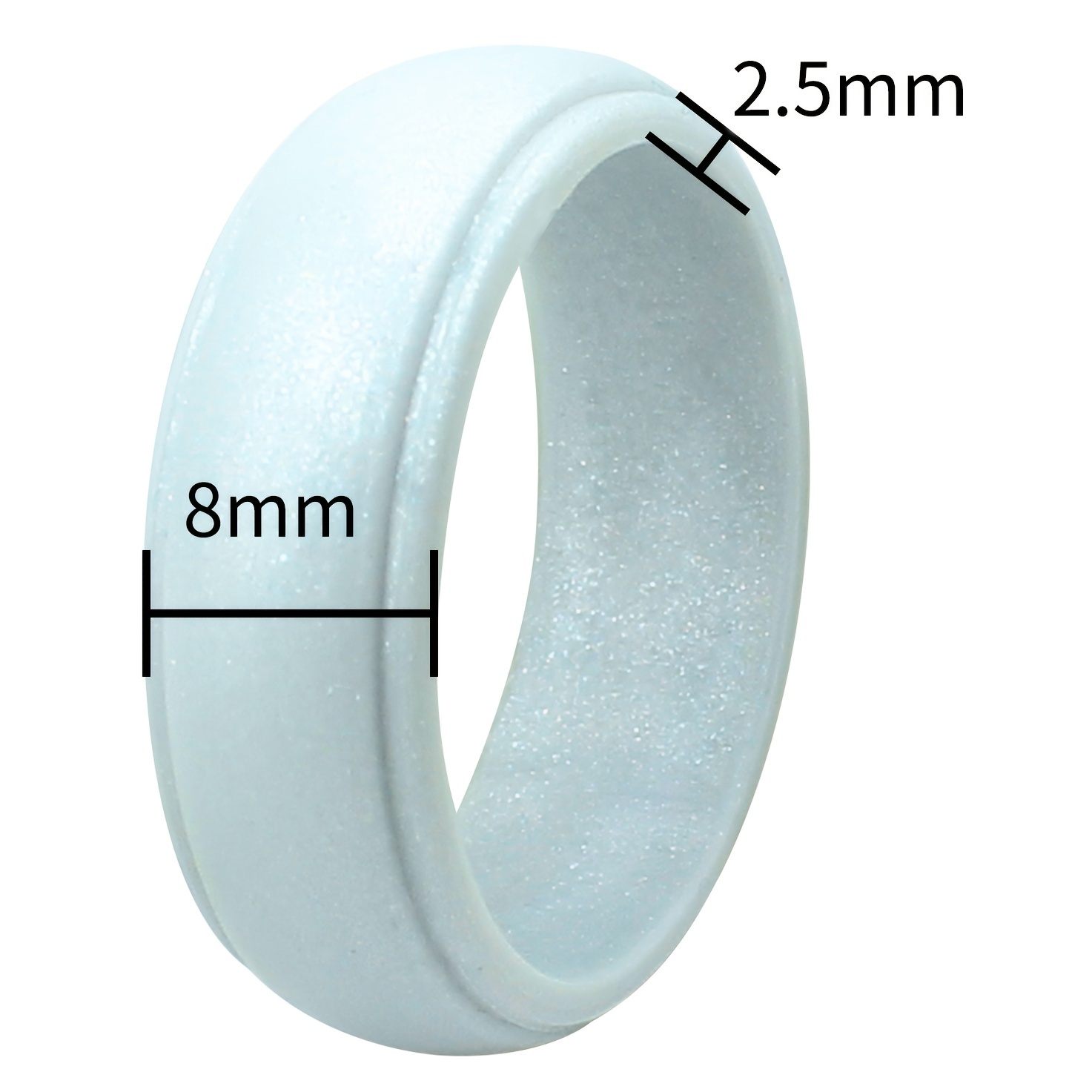 8pcs Silicone Wedding Ring Set for Men, Rubber Bands