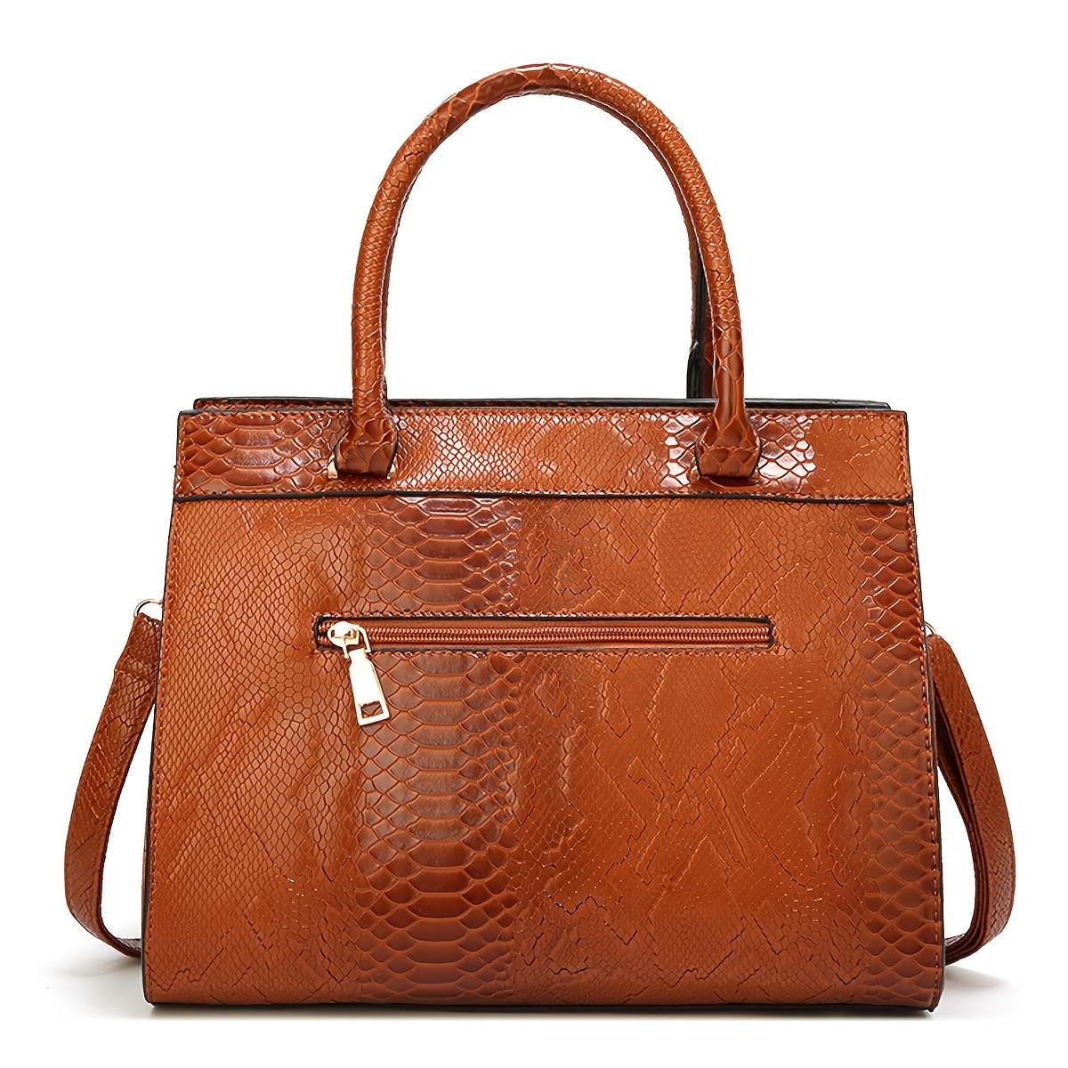 Brown croc purse sale