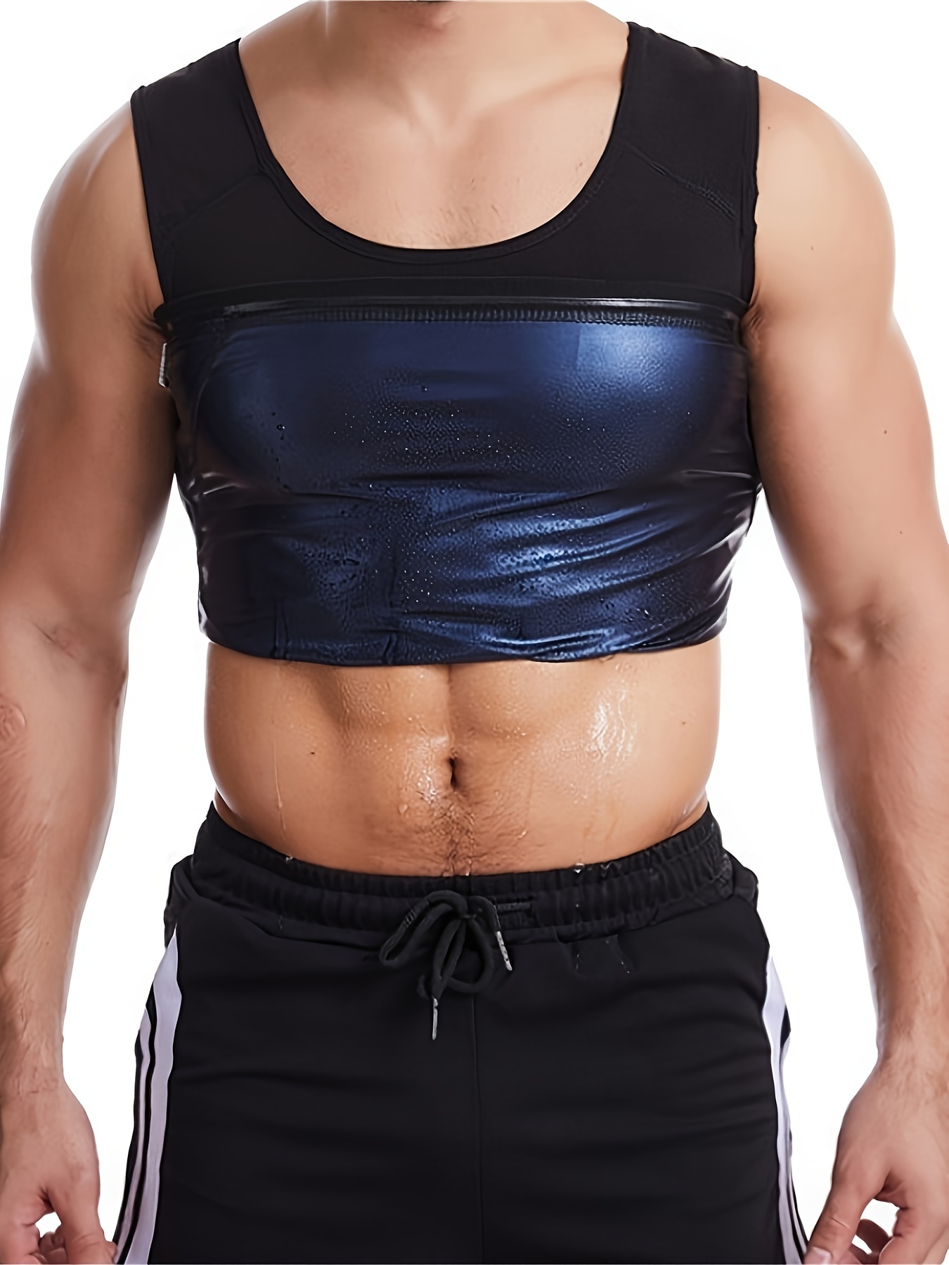 Men's Sauna Vest Workout Sweat Tank Top Waist Trainer Men - Temu