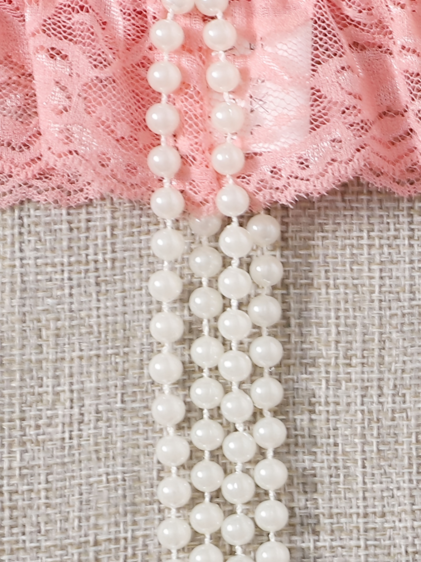 Women Elastic + Pearls Low Waist Free Size Pearl Panty | EPN-04558