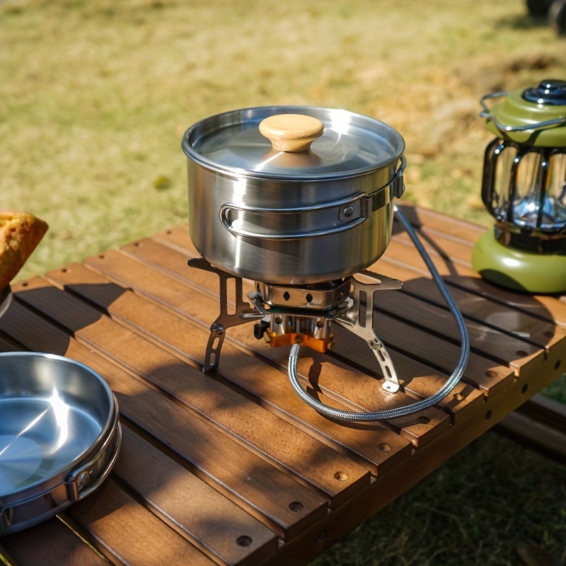 304 Stainless Steel Pot Foldable Portable Camping Cookware - Temu