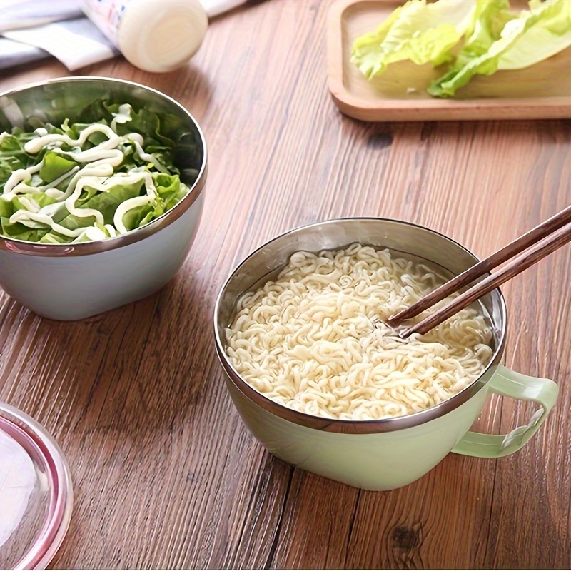 Stainless Steel Instant Noodle Bowl Double-layer Student Canteen