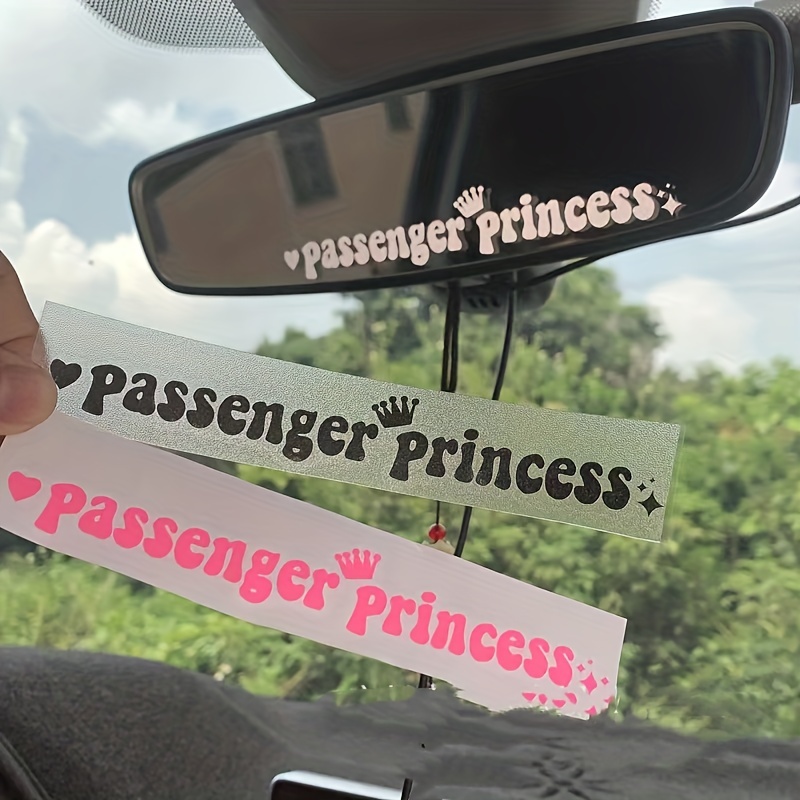 Otwoo Passenger Princess Car Rear View Mirror Decal Funny Stickers Interior  Decor Cute Accessories Gifts For Her Positive Laptop Decal