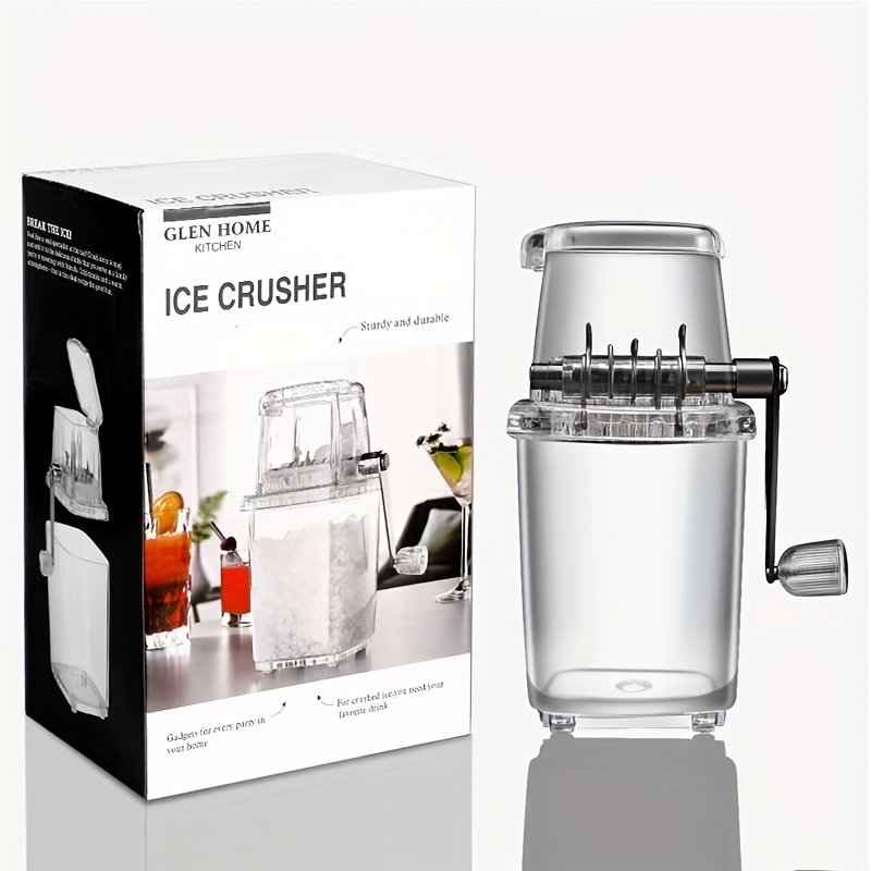 1pc Portable Manual Crushed Ice Maker Hand Crank Operated Ice Breaker
