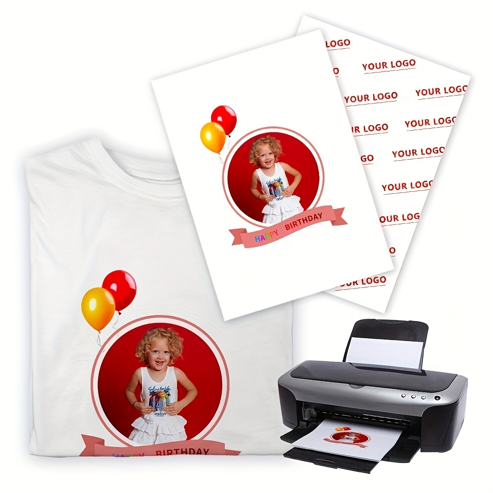 Heat Transfer Paper For Dark fabric Laser PRINTER 8.5x11 10 Sheets Red  Line