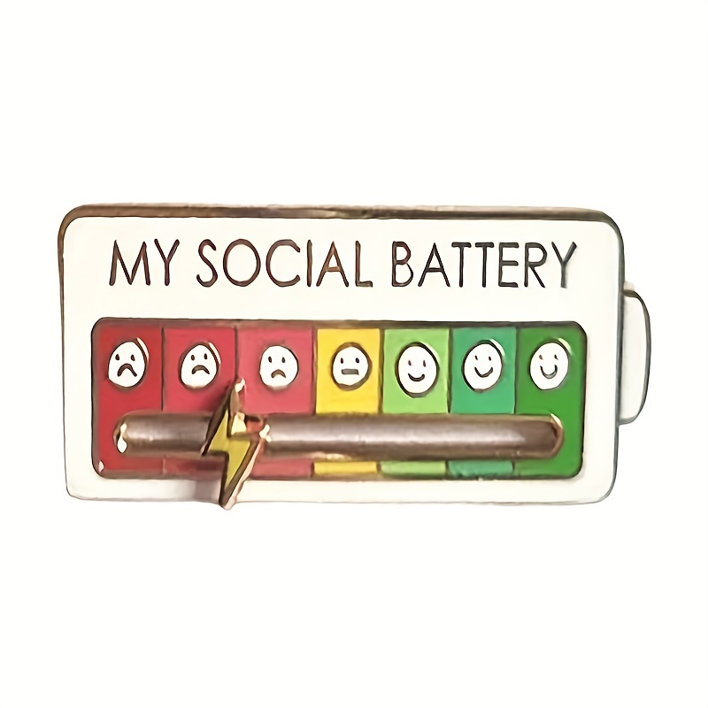 Social Creative Fun Enamel Pin, Unique Design