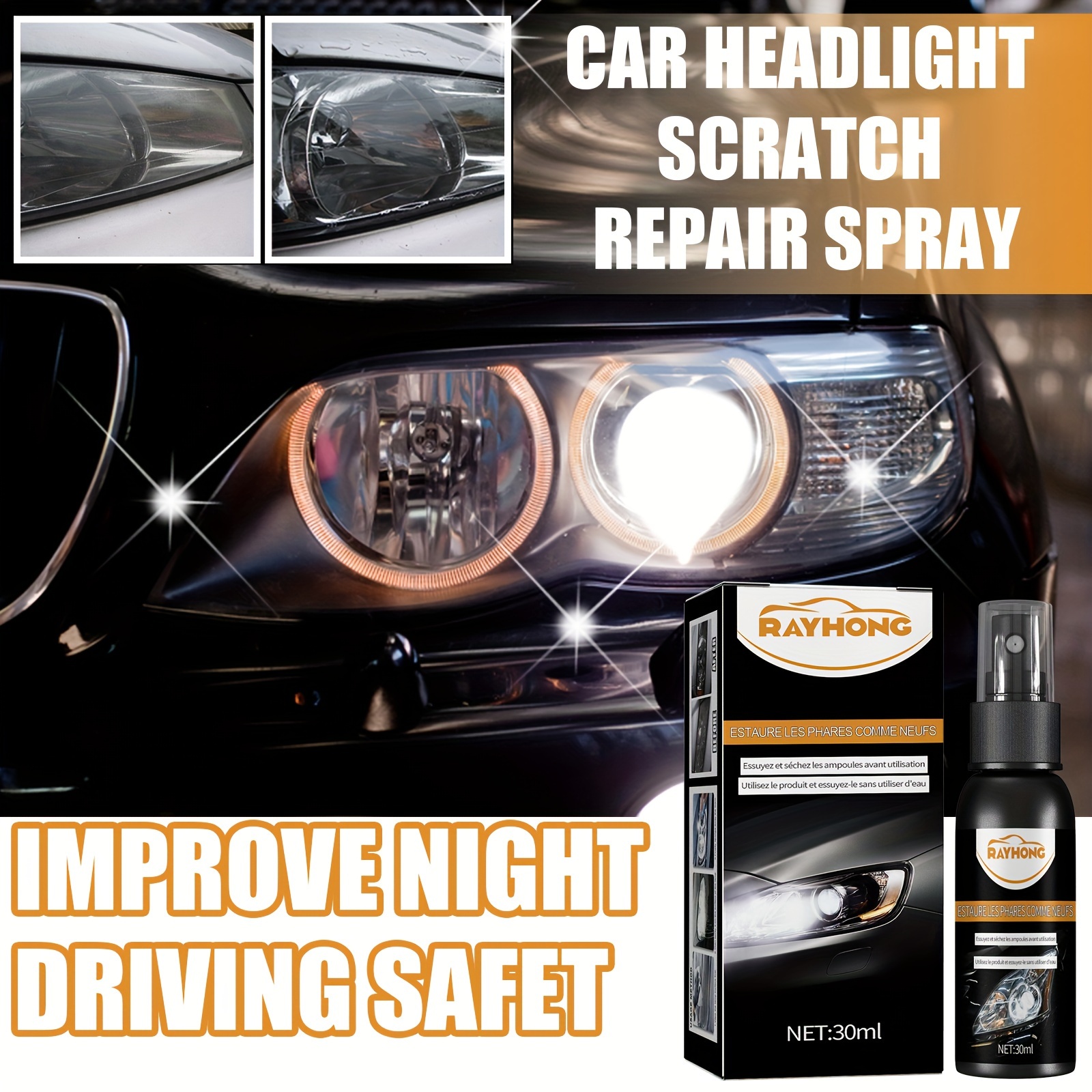 Car Headlight Polishing Agent Scratch Remover Repair - Temu