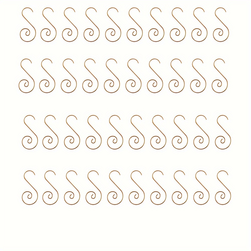 40pcs Christmas Ornament Hooks S Shaped Hangers Party Decor