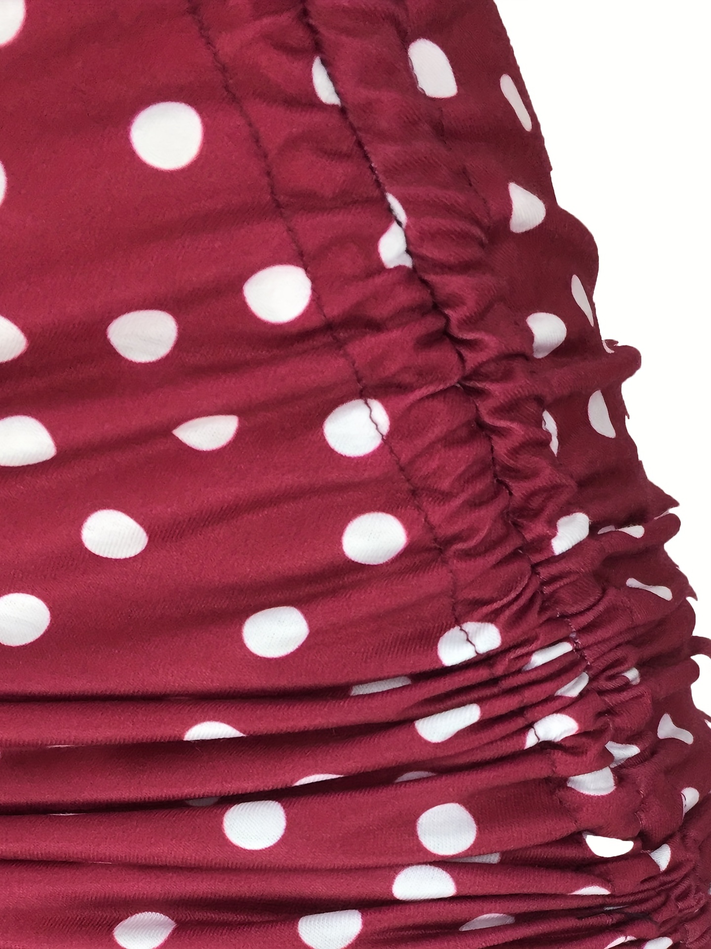 Polka Dot Two piece Skirt Set Crop Cami Top & Drawstring Skirt