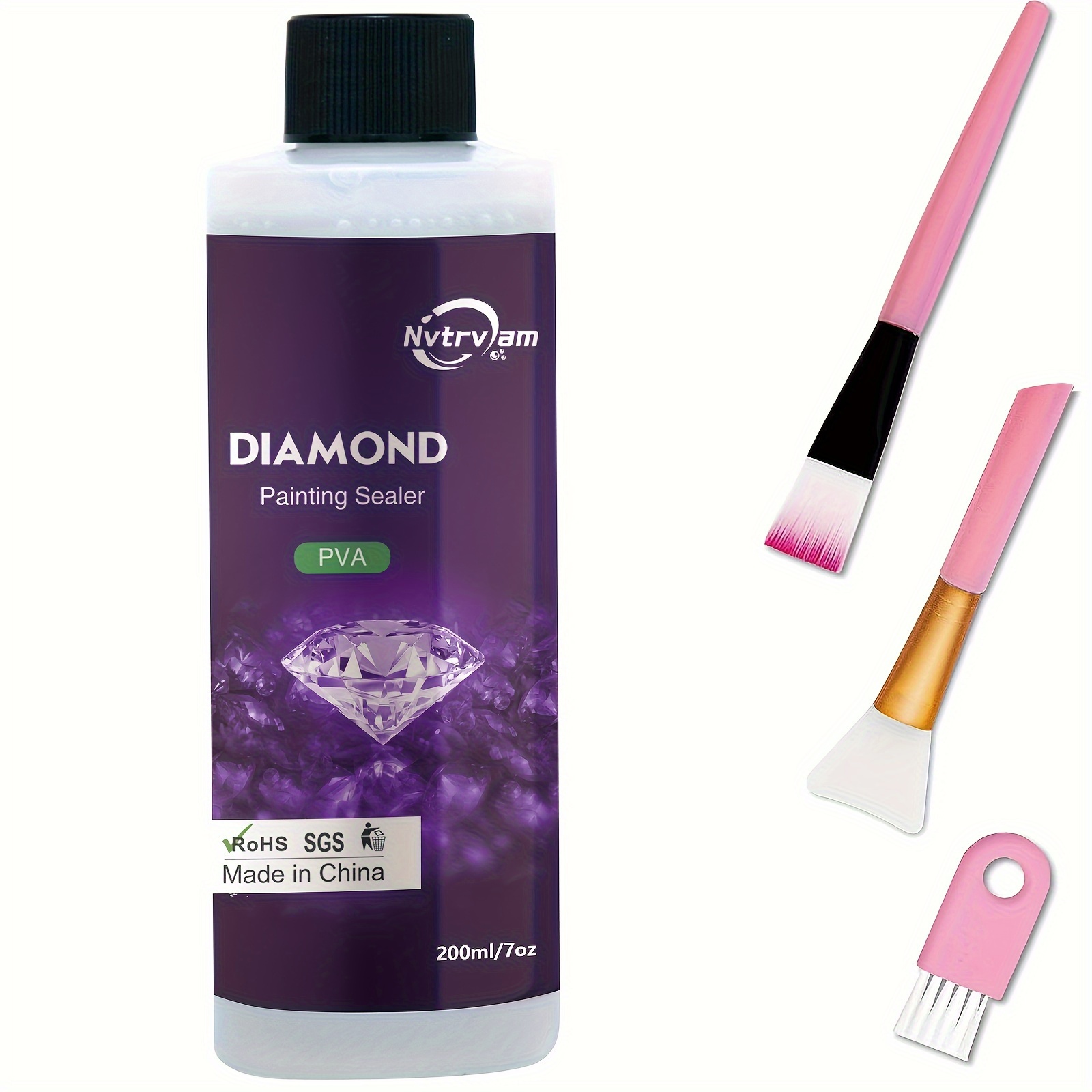 Updated Diamond Painting Sealer 200ML With Silicone Brush, 5D