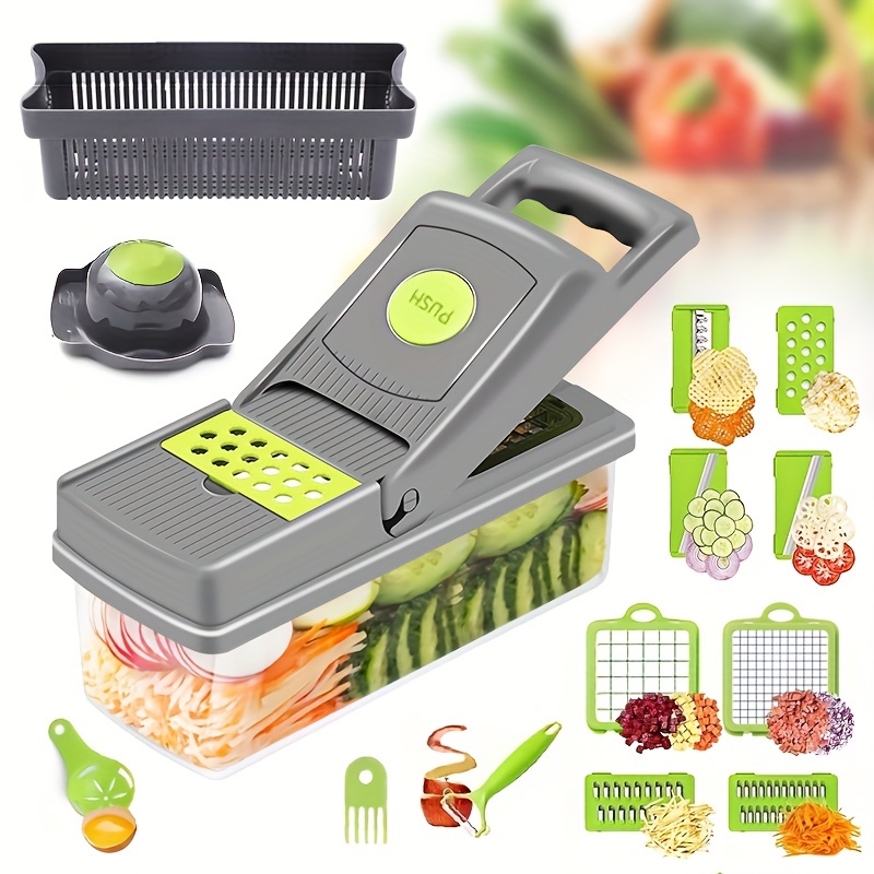 15pcs kitchen household multi-function food chopper, vegetable