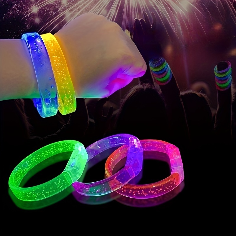 Glow In The Dark Led Bracelets Christmas Halloween Party - Temu