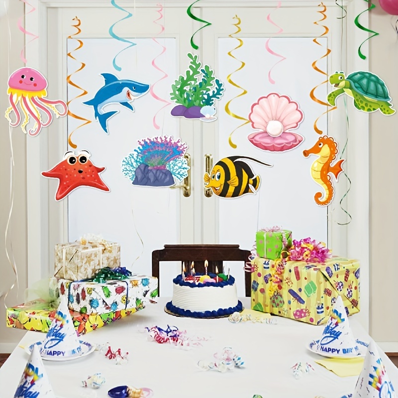 9pcs Under The Sea Party Decorations - Perfect for Mermaid and Tropical  Fish Themed Parties!
