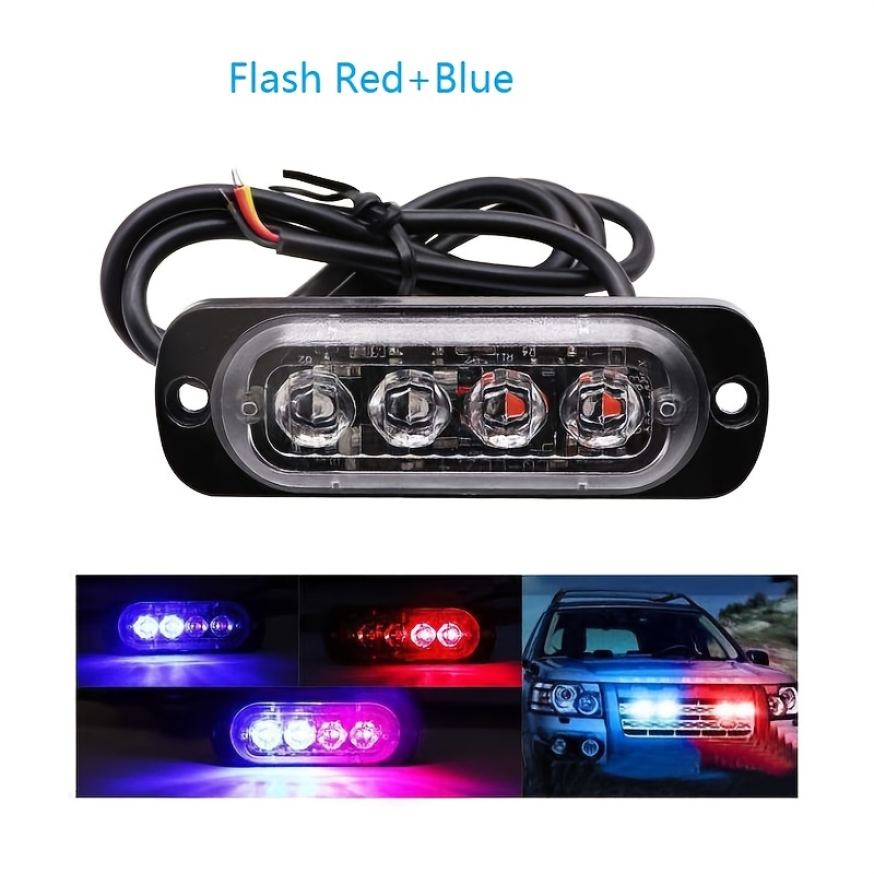 flashing red police light