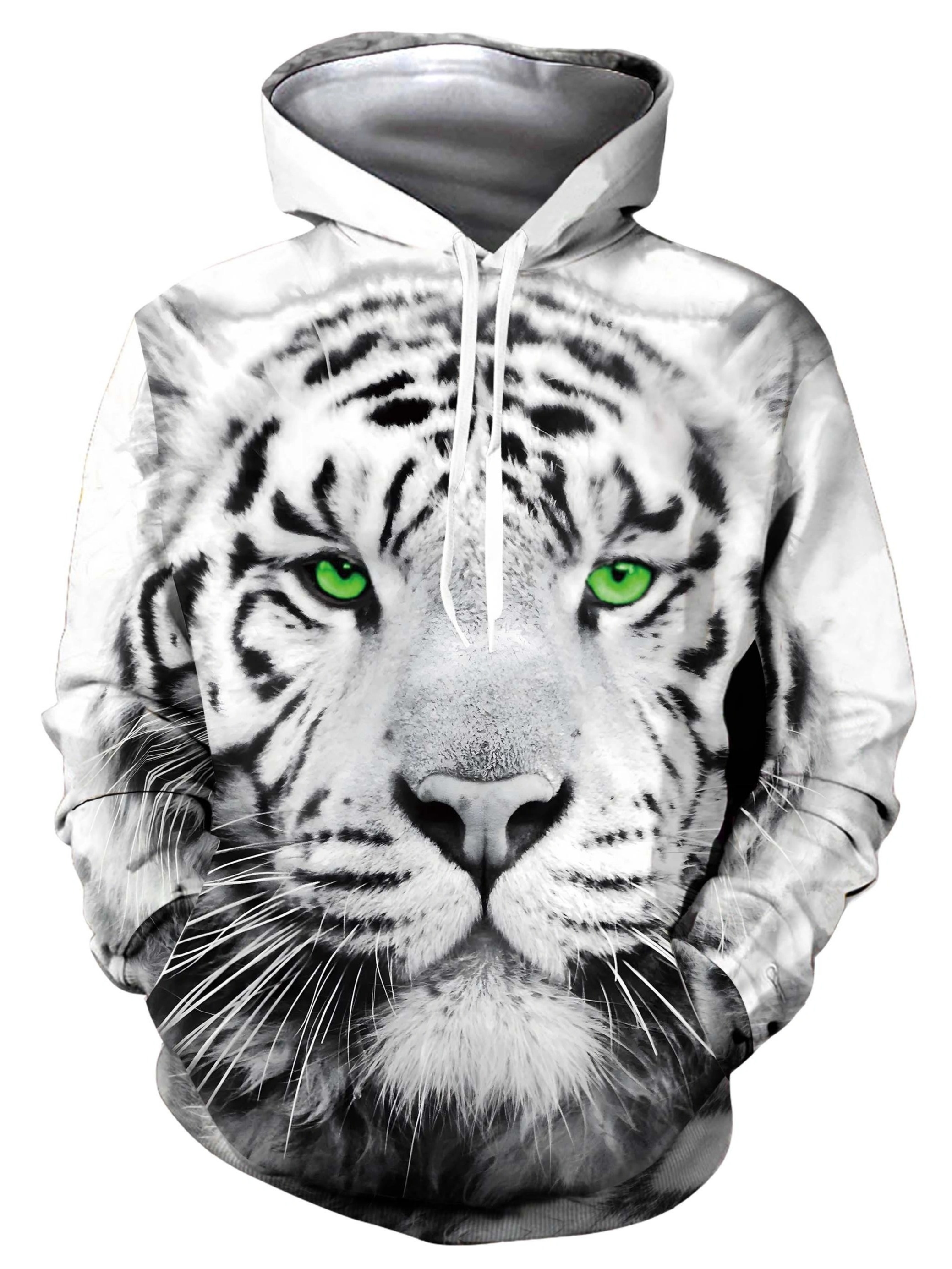 Men's Stylish Loose Tiger Pattern Hoodie Pockets Casual - Temu