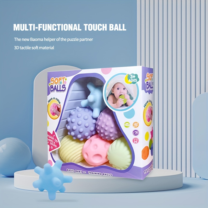  ROHSCE Paquete de 10 bolas sensoriales para bebés y niños, de 6  a 12 meses, bolas de juguete para bebés y niños pequeños, masaje, suave,  texturizado, multibolas.. : Juguetes y Juegos