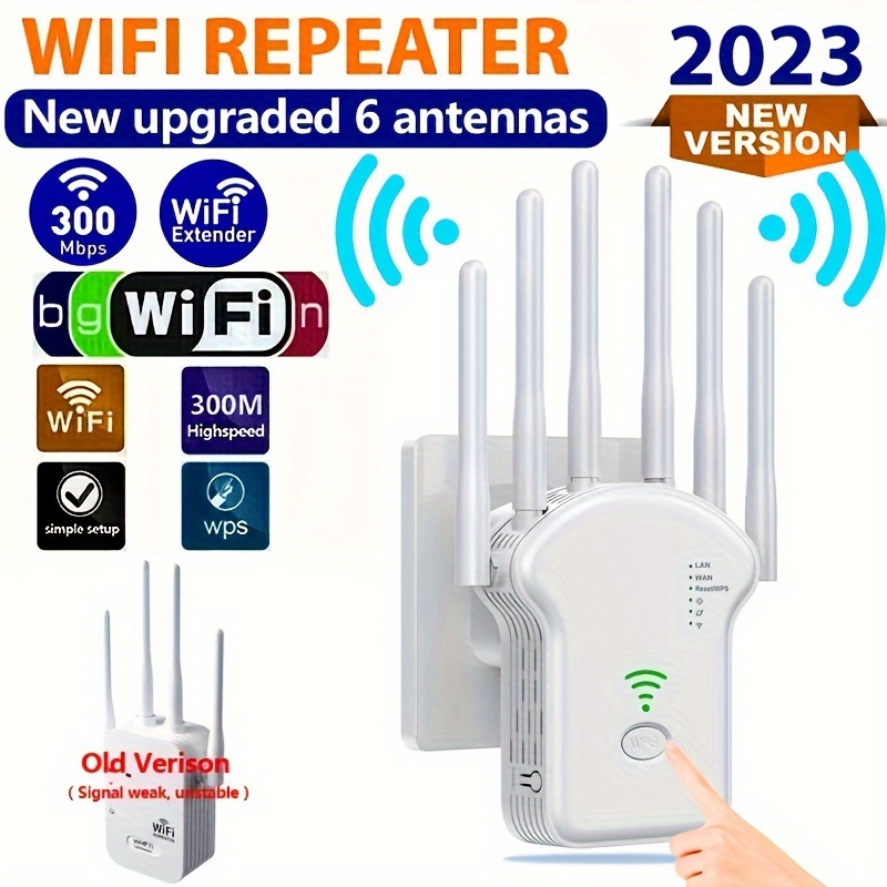 Wi fi Extender Wi fi Booster 6 Times Stronger 300mbps Wi fi - Temu