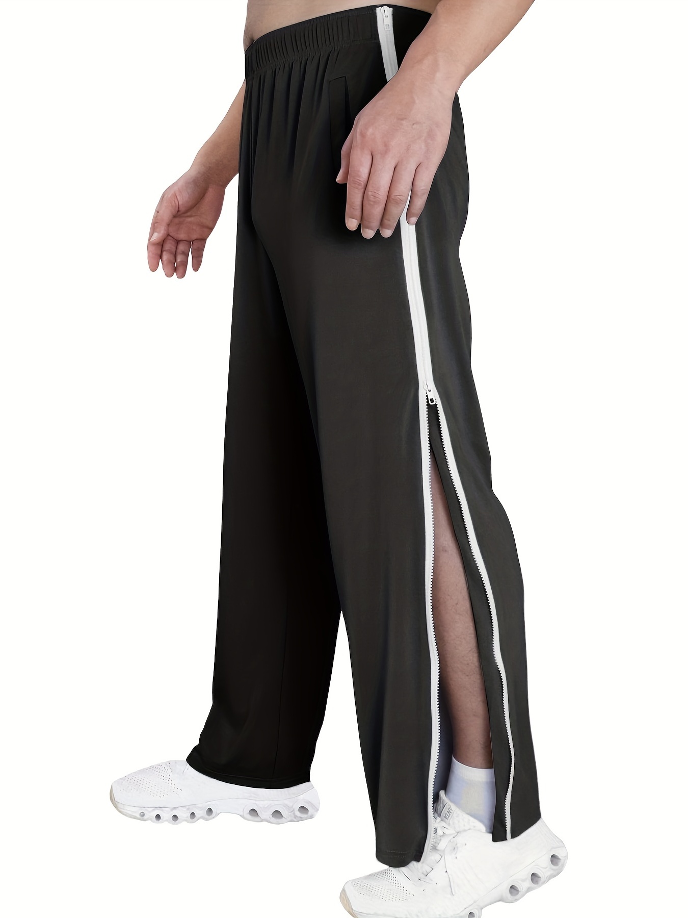 G-Style USA - Pantalones de chándal para hombre con cierre de tobillo y  cremallera