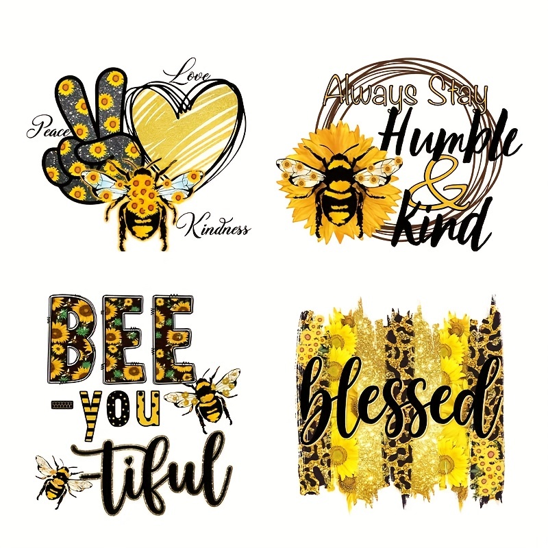 bee kind decals clothing iron patches diy heat Temu Germany