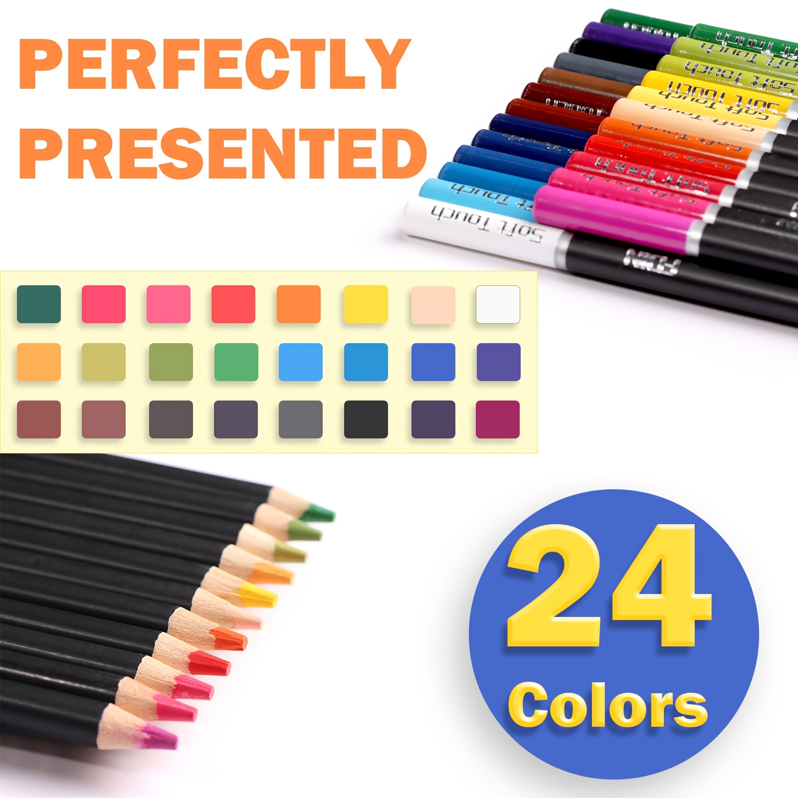 24color Tin Box Colored Pencils Set 3.0mm Coreless Premium Core Watercolor  Pencils Adults And Student Artist Colored Pencils Set Pencils For Premium A