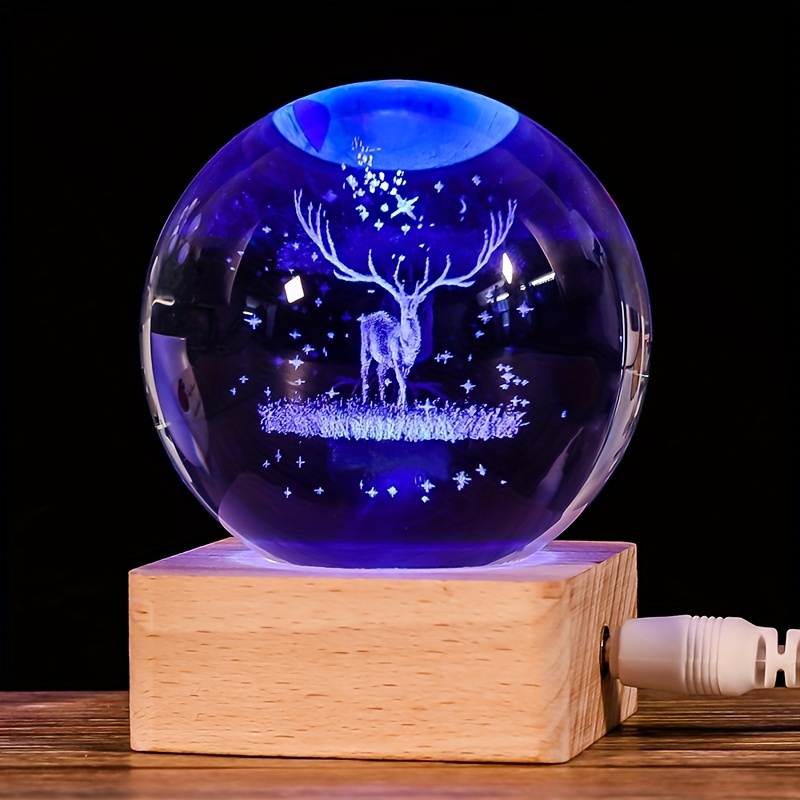 1 Boule De Cristal De Noël 3D Petite Veilleuse De 2 36 - Temu France