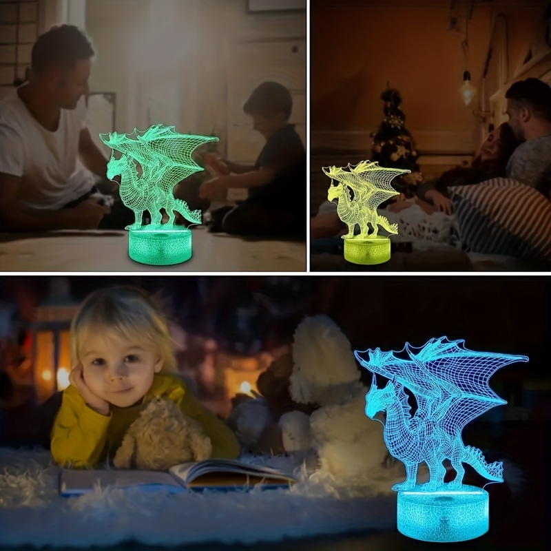 Petite Veilleuse Dragon De Feu Imprimée En 3D, Décoration De Dragon De  Glace, Veilleuse De Chambre À Coucher, 1 Pièce - Temu France