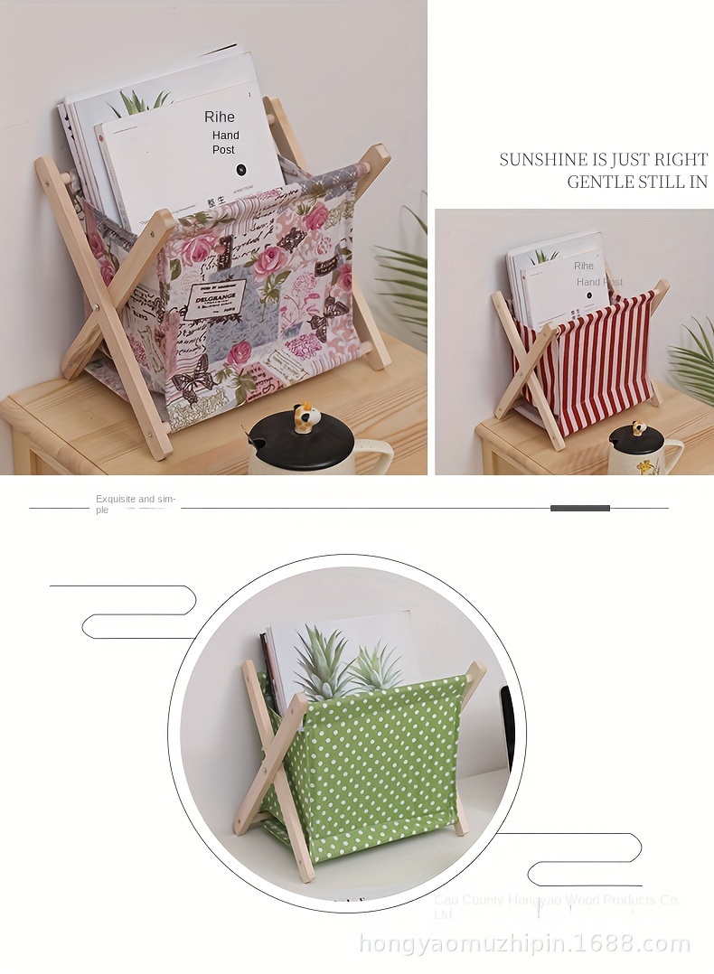 Foldable 5-layer Magazine Rack Newspaper Storage Stand Book