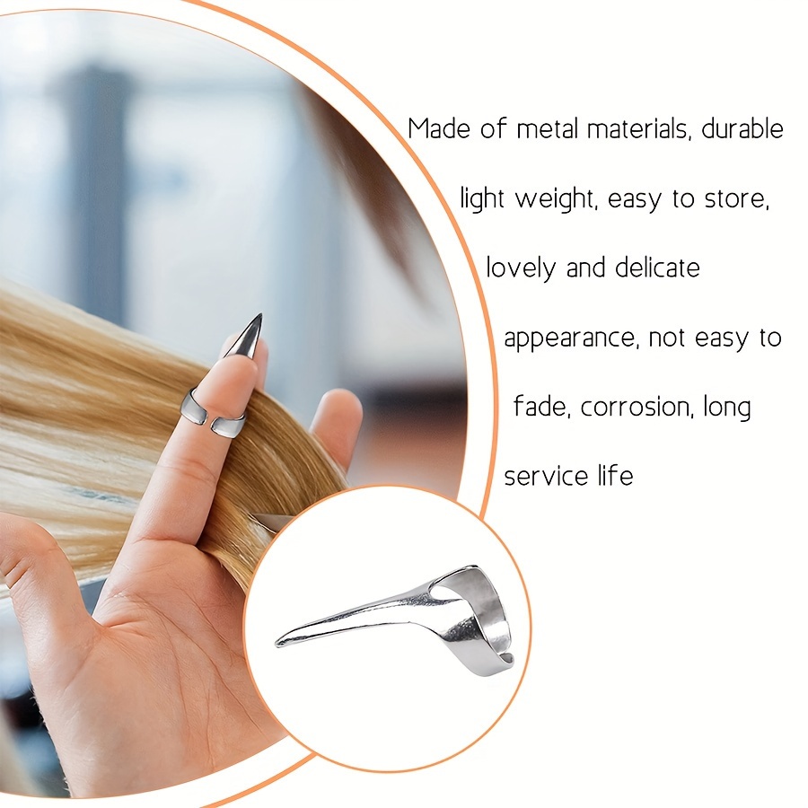 10pcs Retro Gothic Hair Parting Tools - Stainless Steel Accessories