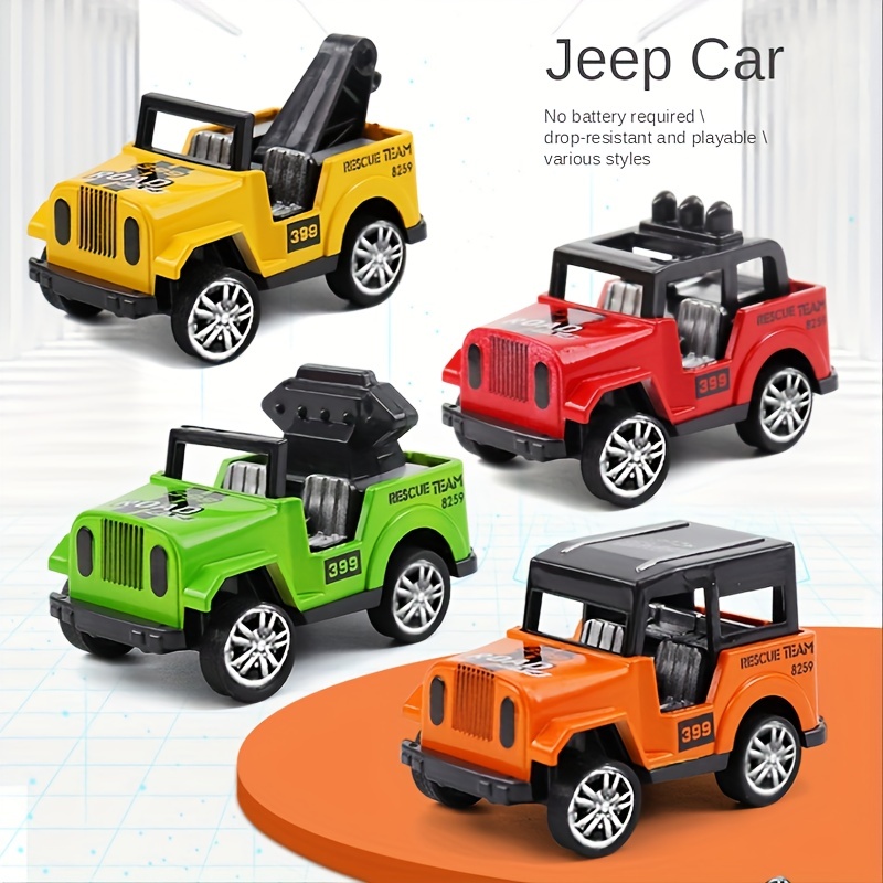 1pc Children's Educational Electroplating Jeep Pull Back Car Gift