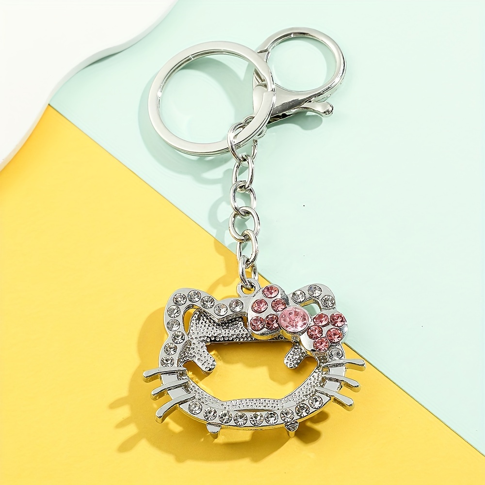 Hello Kitty Sanrio Pewter Key Chain Ring Collectible Metal Keychain  Birthday Gif