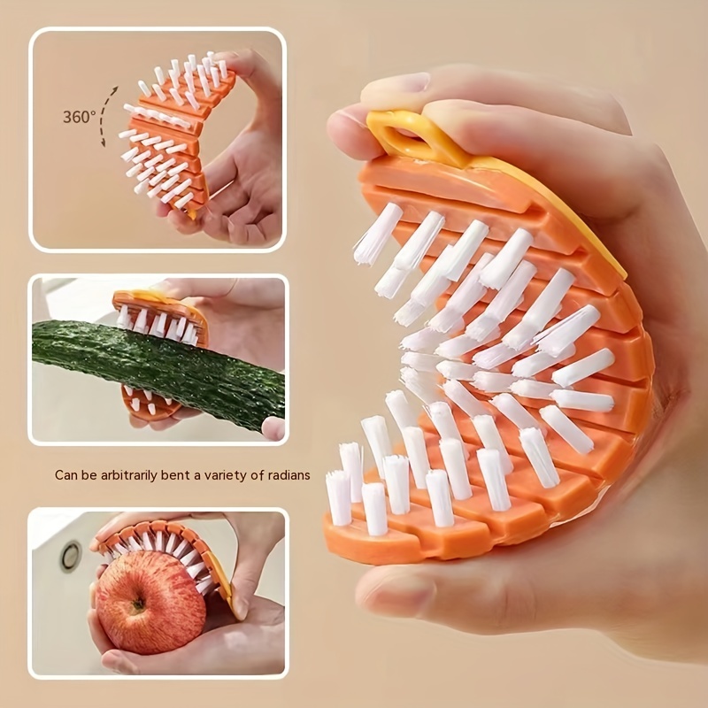 Vegetable Brush, Fruit Cleaning Brush, Multifunctional Bendable Cleaning  Brush, Corn-shaped Fruit And Vegetable Brush, Fruit And Vegetable Brush,  Household Brush For Cleaning Pots And Bowls, Kitchen Stuff, - Temu