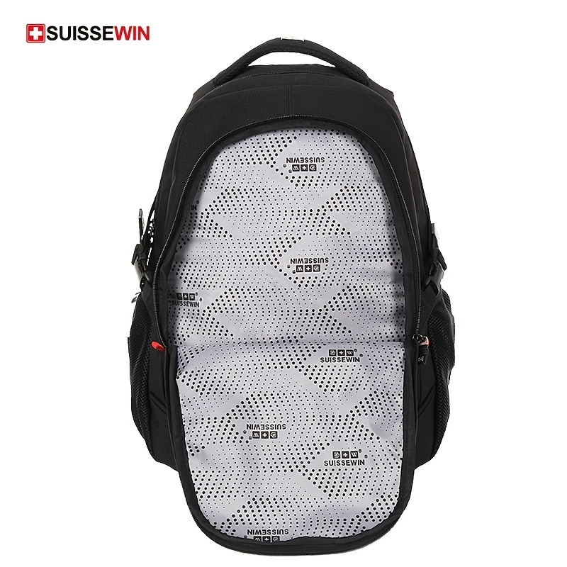 1 mochila SUISSEWIN para hombre, mochila informal de negocios de gran  capacidad, mochila para ordenador portátil adecuada para el trabajo y los  viajes