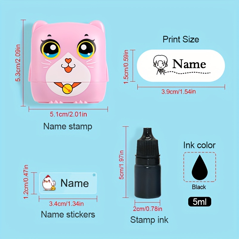 Exclusive Cat Name Stamp Sticker Combo Best in class Temu