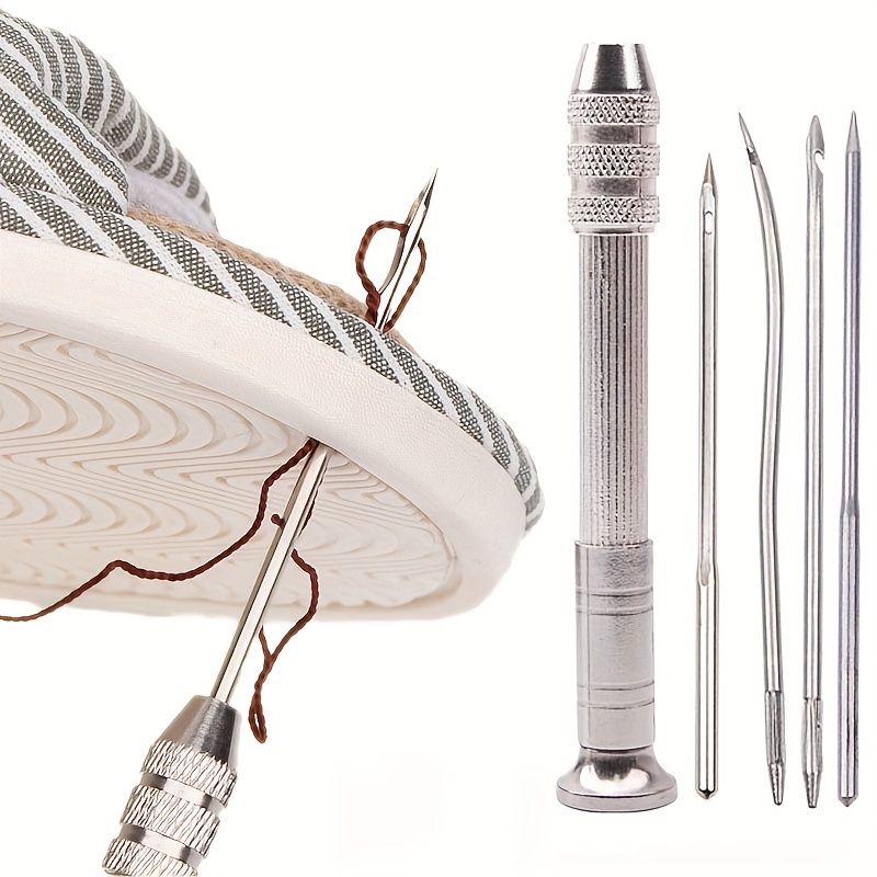 Kit de herramientas de punzón de costura profesional de costura rápida para  la reparación pesada de vela de cuero y lona