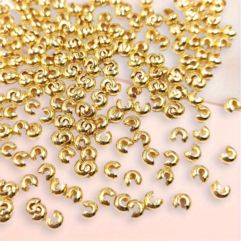 Jewelry Making Kit 2 Colors Brass Tube Crimp Beads Bead Tips - Temu