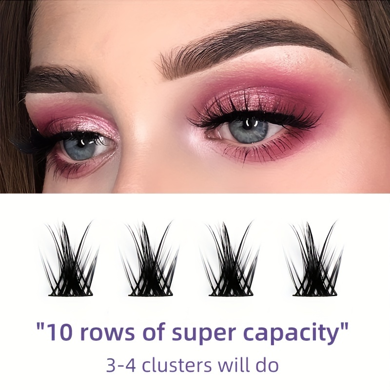 Cat Ear Individual Cluster Lashes Natural Bushy Eyelashes