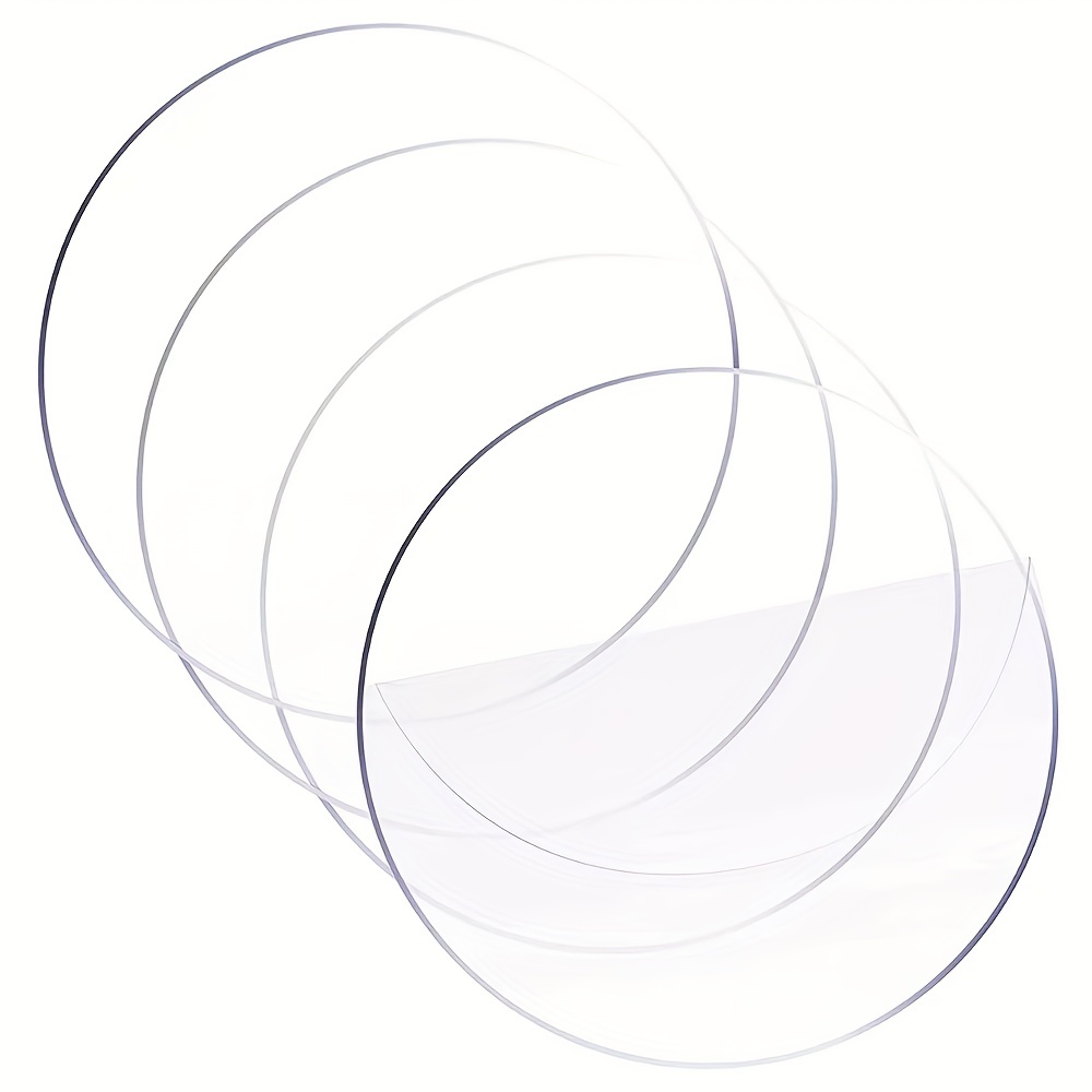 4pcs Cercles En Acrylique Transparent Feuille Ronde En Acrylique  Transparente Panneau De Signalisation En Plastique Clair Pour Cadre Photo  DIY Art 