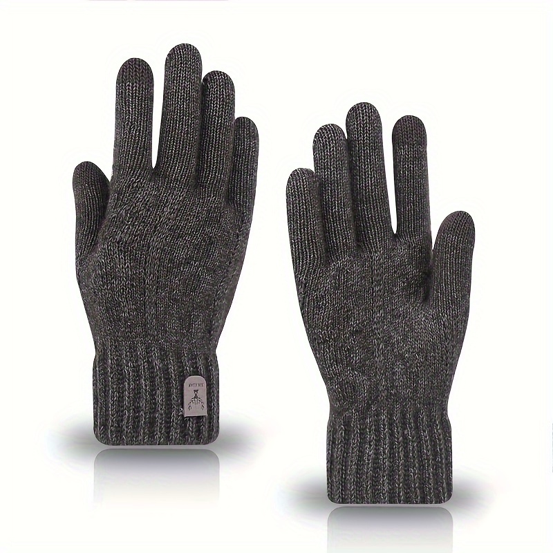 1pair Mens Winter Warm Windproof Warm Touch Screen Usable Gloves Spandex  Material Gloves Choose Size According To Hand Circumference Ideal Choice  For Gifts - Jewelry & Accessories - Temu