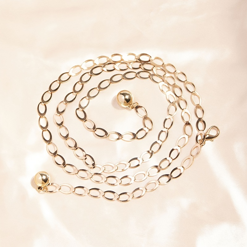 Metal Chain Belt Decoration Thin Waist Chain For Women