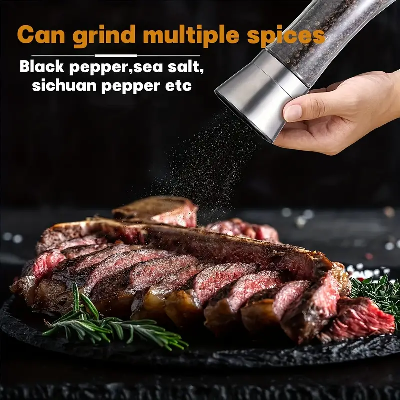 Grind Black Salt-Pepper Grinder Set of 2