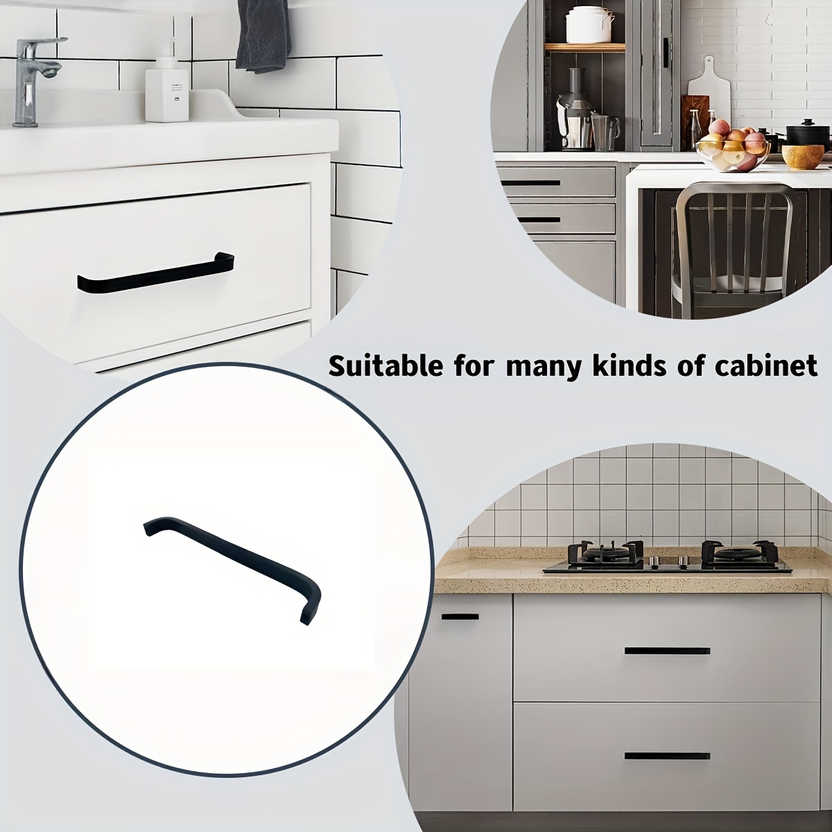 Modern L shaped Cabinet Handle Pull Upgrade Kitchen Hardware - Temu