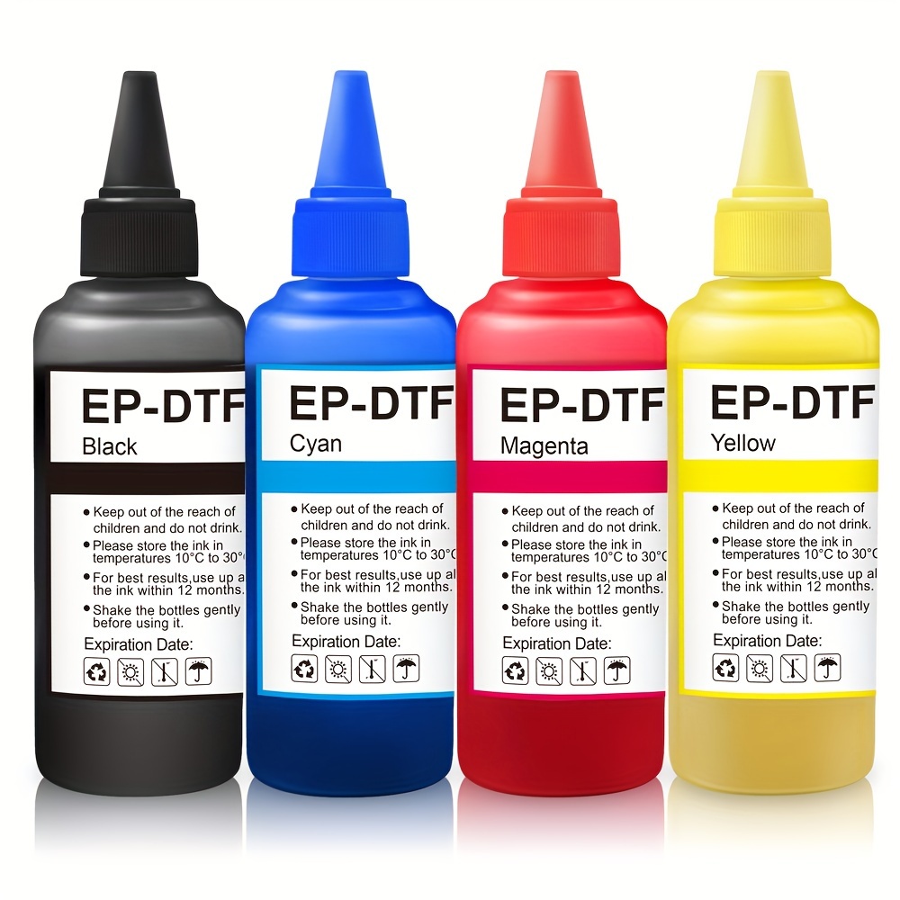L&C DTF Ink for EPSON ET 8550, DTF Transfer Ink Refill for epson et-8550  D570 R1390 DTF Printers, Heat Transfer Printing Ink Set 100ml X 6