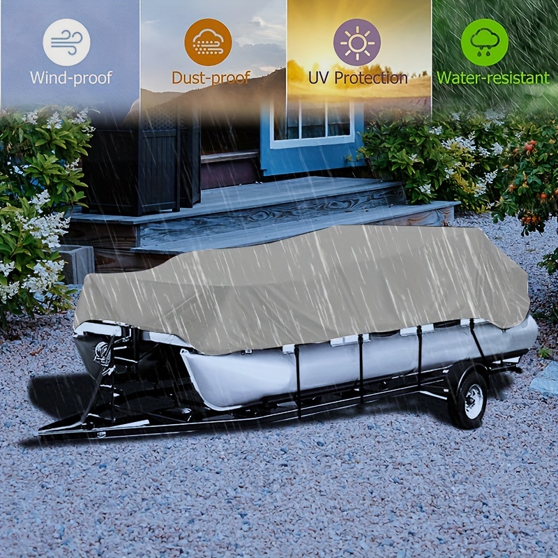 Polyester Boat Cover Universal Waterproof Trailerable Boat - Temu