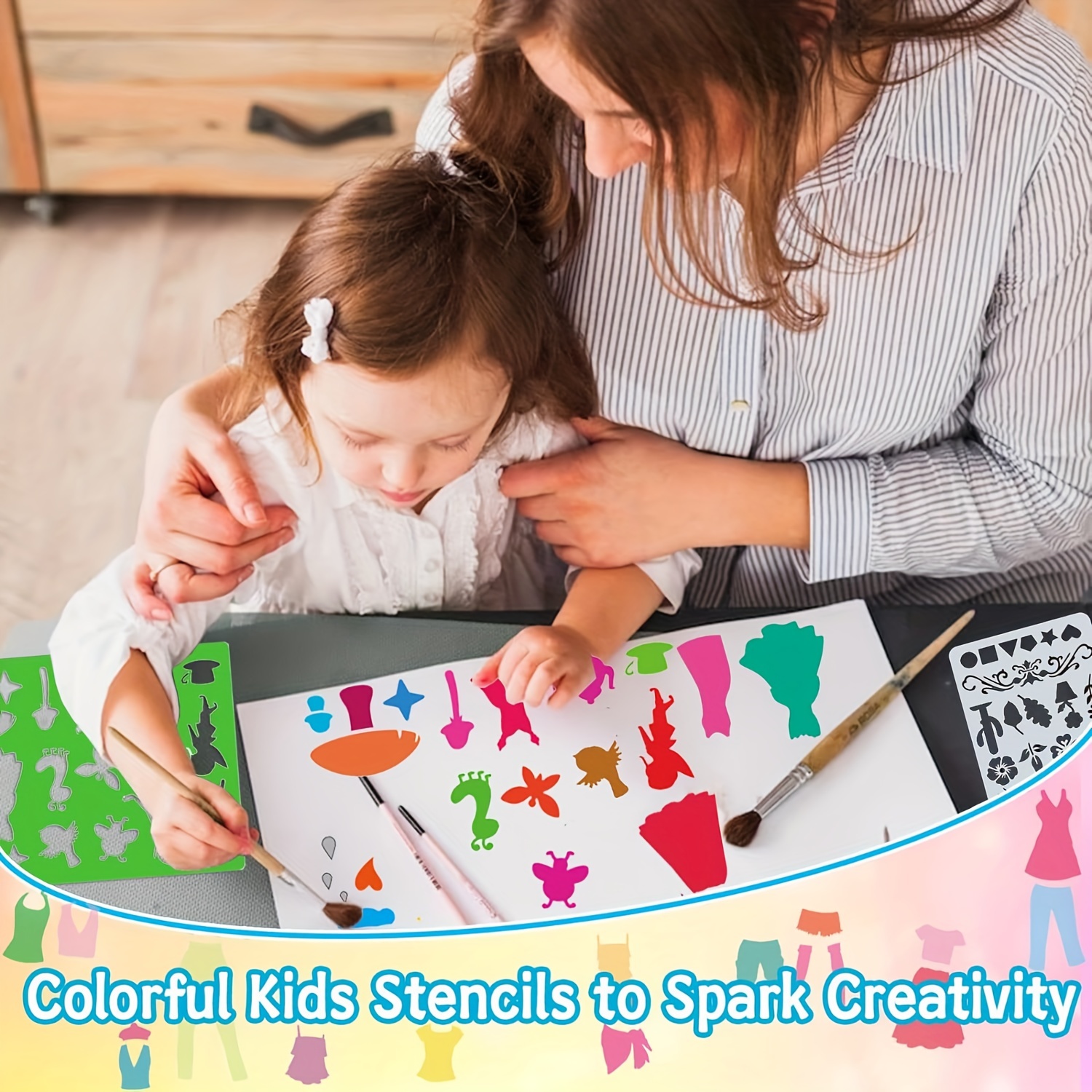 Stencil Drawing Kit for Kids, 25 Pcs Plastic Drawing Stencils with 400+  Shapes, Great Birthday Gift for Boy Girl