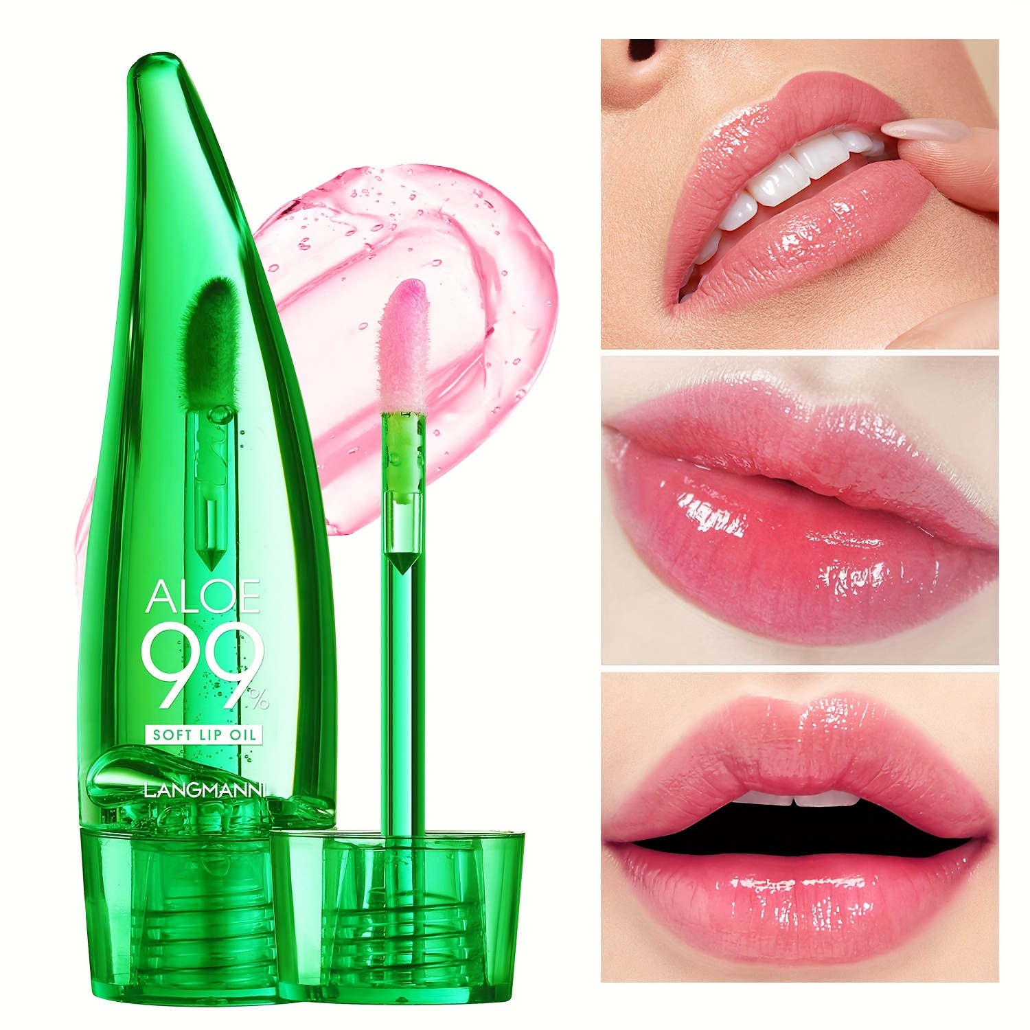 

1pc Temperature Sensing Color Changing Lip Gloss Lip Glaze Moisturizing Aloe Vera Lip Care Cosmetics Liquid Lipstick
