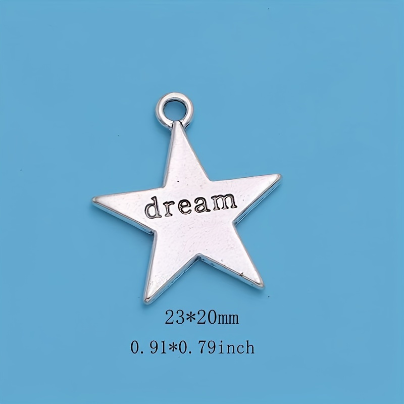 Charms Star Dream Letters Vintage Silver Plated Pendants Antique Jewelry  Making Diy Handmade Craft - Temu United Arab Emirates