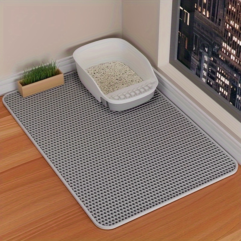 

Honeycomb Double Layer Cat Litter Trapping Mat, Non-slip Washable Cat Cleaning Mat For Pet Toilet Kennel Litter Box