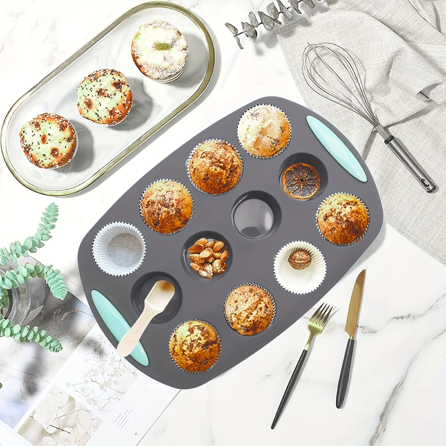 Silicone Muffin Pan Mini Cupcake Maker 6 And 12 Cups Baking Mold For  Homemade Qukiches Frittatas Muffins Tray Tin Bakeware Tools