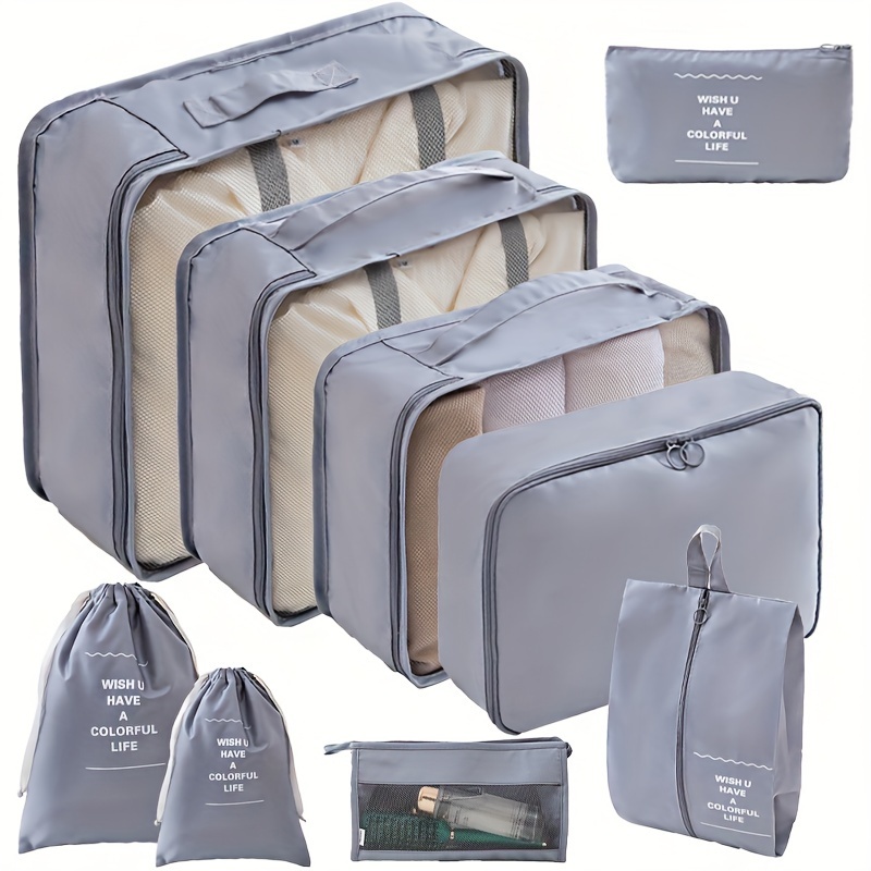 YANN Aufbewahrungstasche 7-teiliges tragbares Reise-Aufbewahrungstaschen-Set.  (7-teiliges Reise-verdicktes Koffer-Kleidungsklassifizierungs- Aufbewahrungstaschen-Set, 7-tlg)