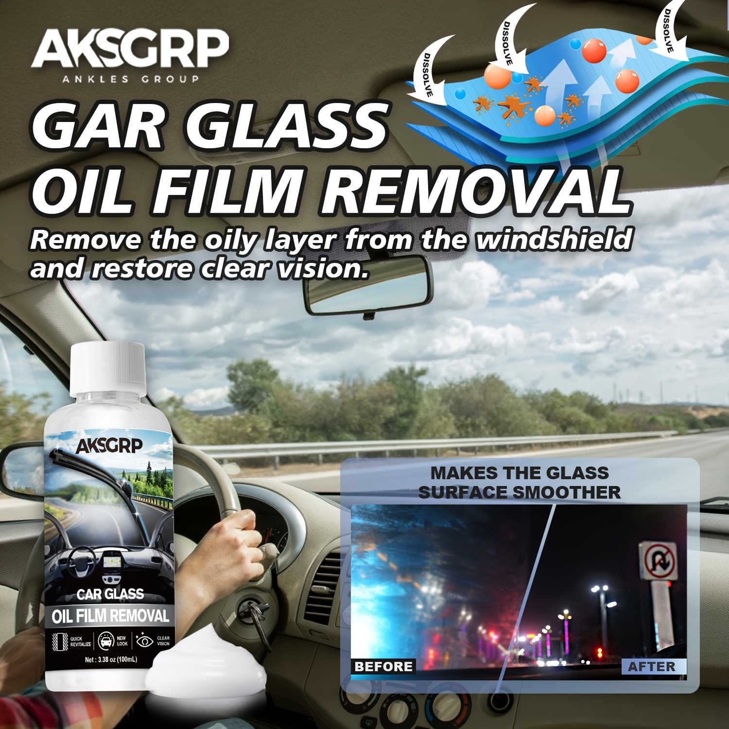 Glass Oil Film Removing, Car Windshield Polishing